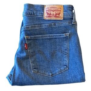 Levis Classic Straight Jeans Womens 4M W27 L30 Medium Wash Denim Blue 405407